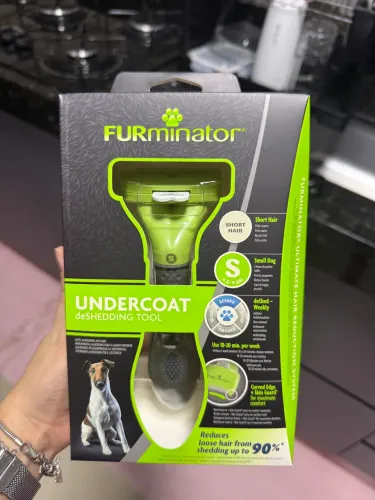 FURminator Pequeno Para Cães de Pelo Curto - Escova Tira Pelos