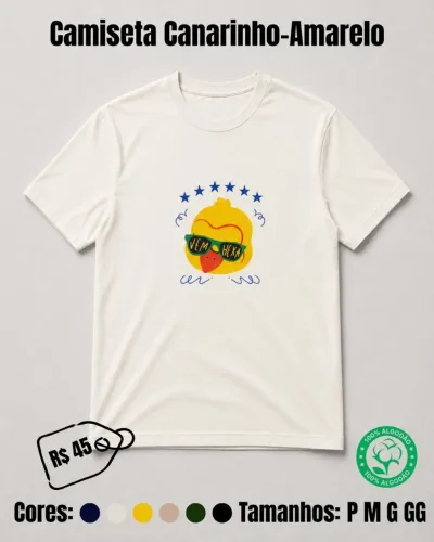 Camisetas Estampadas do Brasil (100% Algodão) - Várias Cores!