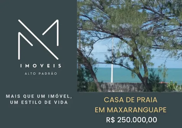 CASA DE PRAIA EM MAXARANGUAPE, ESCRITURADA
