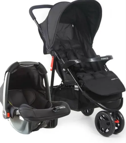 Cosco Kids, Travel System Toffy, Preto Absoluto