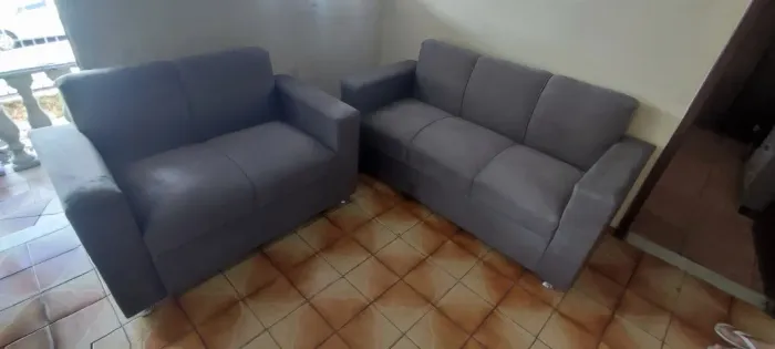 Sofá 2 e tres lugares Material suede D33 Robusto Confortável Promoção | Oferta Especial