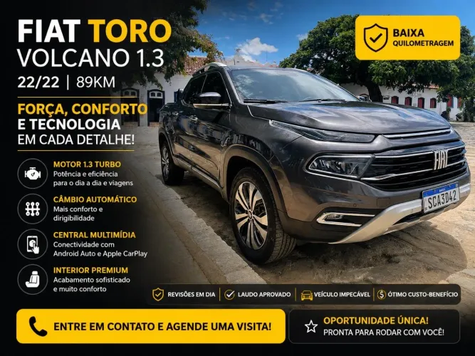 Fiat Toro Volcano 1.3 T270 4X2 Flex AUT 2022