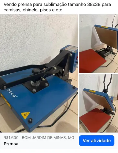 Prensa para sublimação 