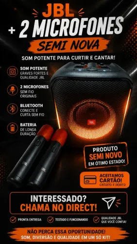 JBL Encore + 2 Microfones JBL