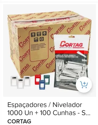 Espaçador nivelador Slim 1 mm c/ cunha