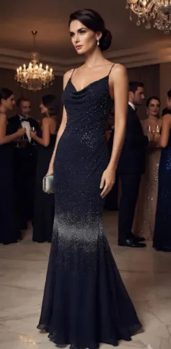 VESTIDO LONGO DE FESTA GRAFITE COM PEDRARIA