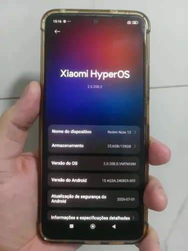 Xiaomi Note 12, 128g, funcionando tudo perfeito, com capinha e cabo.