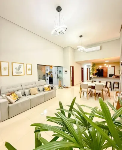 Belíssima Casa Alto Padrão 3/4 Suite Mobiliada No Condomínio Central Park 2
