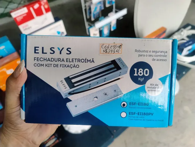 Fechadura eletroímã ELSYS com kit completo de fixação