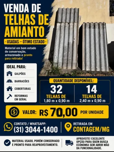 Telhas de amianto semi novas