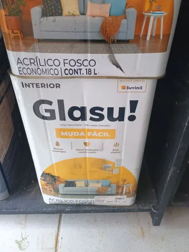 Tinta 18 litros na cor marfim, frete grátis jf