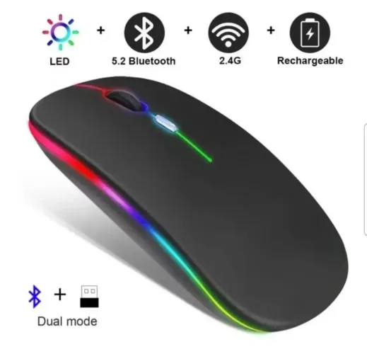 Mouse Bluetooth e USB. 