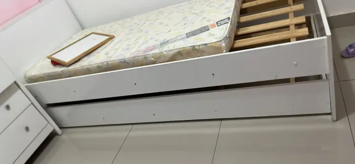 Bi cama auxiliar solteiro com baú 