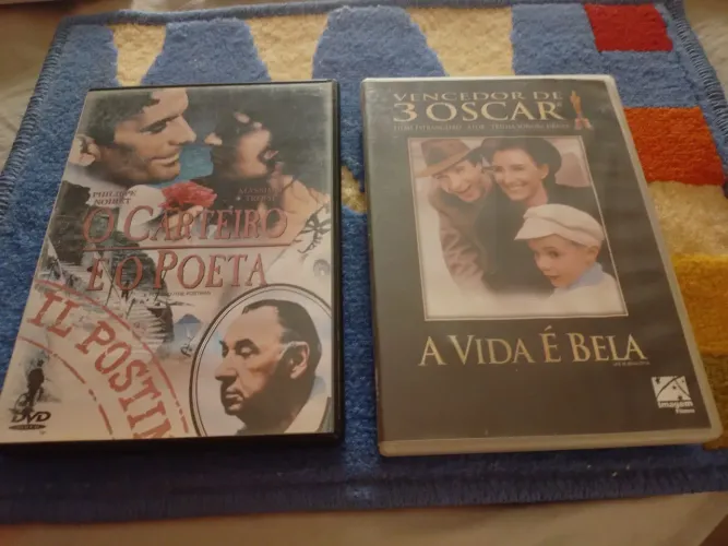 Dvds originais o carteiro e o poeta e a vida é bela 3x cartão retirar no local