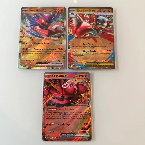 Cartas Pokémon Mega Lucario & Koraidon & Oricorio EX