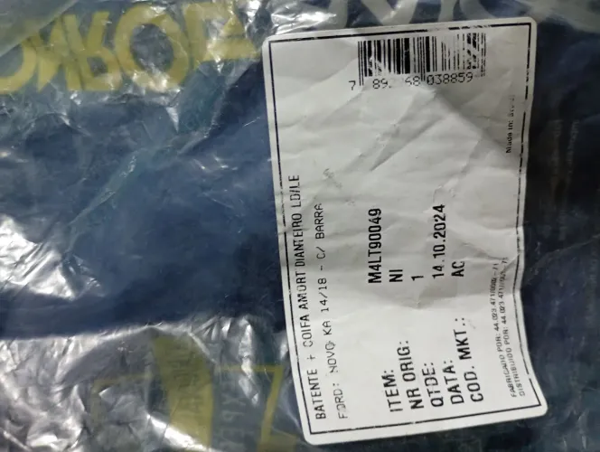 Par de Kit batentes + coifa amortecedor dianteiro/ Ford Ka/ New Fiesta 