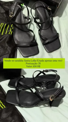 SANDÁLIA SANTA LOLA TAMANHO 35