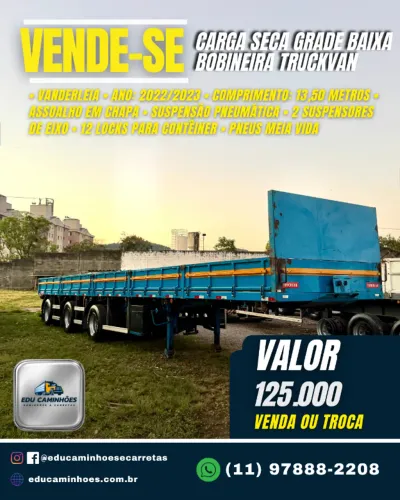 CARGA SECA GRADE BAIXA BOBINEIRA TRUCKVAN Ano: 2022/2023