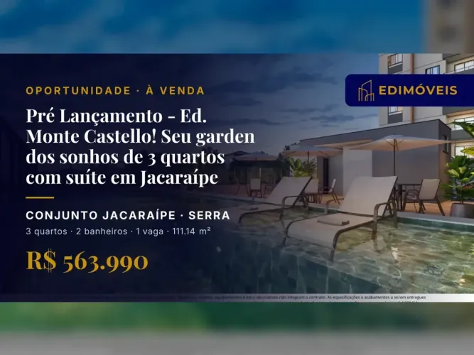 Conjunto Jacaraípe: Apartamento 3 quartos com área externa privativa