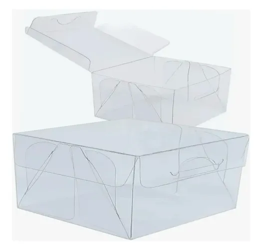 Caixa acetato com 20 transparente 10x10x5 NOVAS