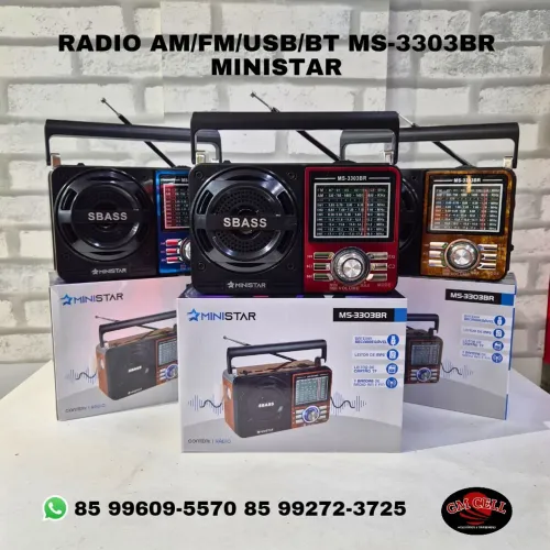 Radio portátil AM/FM/USB/BT 3303