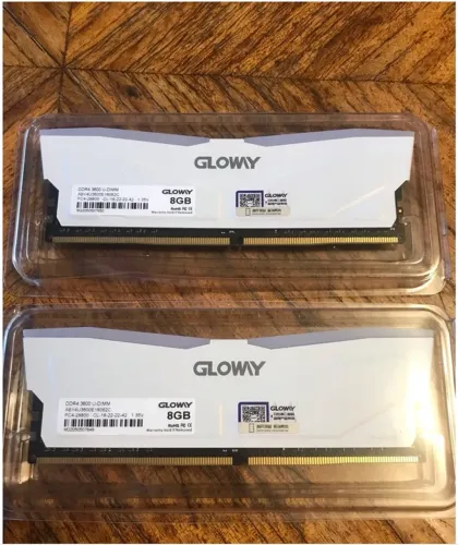 Memória Ram Gloway DDR4 2x8gb 16gb 3200mhz Branca Com Rgb NOVO GARANTIA