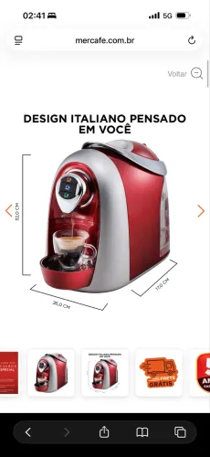 cafeteira tres coracoes modo vermelha 127v