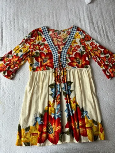 Vestido bluesteel florido M
