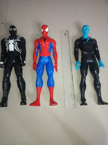 Kit 3 bonecos Homem aranha Venom e Electro