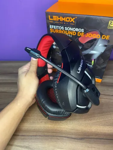 Headset Gamer sem Fio Led RGB Lehmox LEF-1031A
