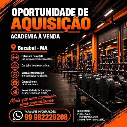 ACADEMIA COMPLETA À VENDA