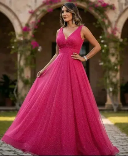 Vestido Longo Rosa GG