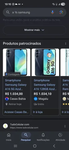 to vendendo um telegone a16 dos novos