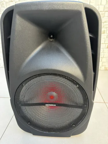 Caixa de Som Amplificada Mondial Bluetooth com Bateria e Rodinhas