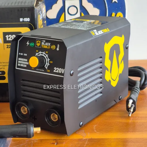 MÁQUINA DE SOLDA PROFISSIONAL 120A INVERSORA BLACK TOOLS ORIGINAL NOVA COM GARANTIA