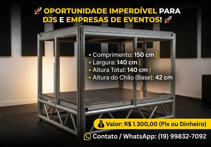 Práticavel para DJ, som e luz