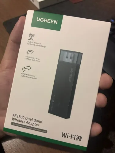 Adaptador Wi-Fi UGREEN AX1800, Wi-Fi 6, USB 3.0, 5G E 2.4G