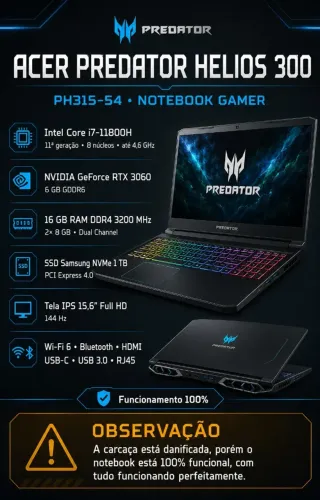 Notebook I7 Acer Predator
