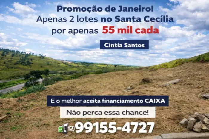 terrenos no Bairro Santa Cecilia - Cruzeiro -SP