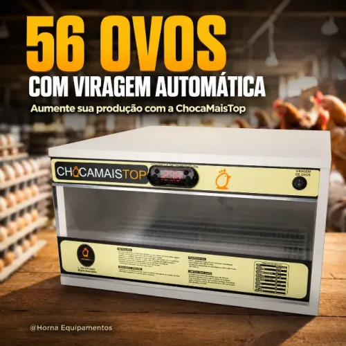 Chocadeira Chocamaistop Automática - 56 e 72 Ovos | Produza Seus Próprios Pintinhos