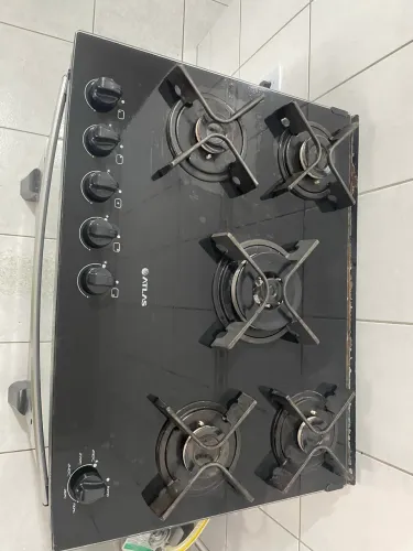 Fogão Atlas Agile Glass 5 Bocas - Acendimento Automático - R$ 550