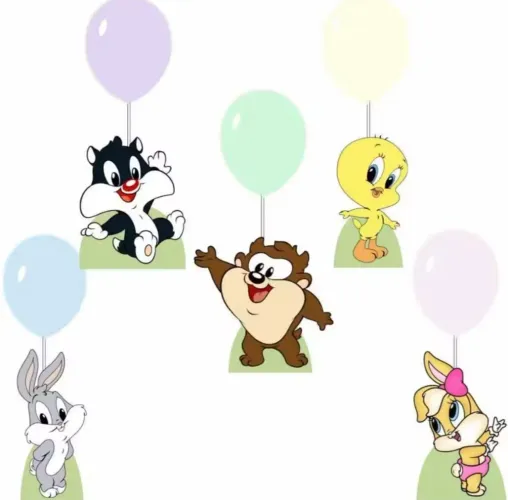 Centro de mesa looney tunes baby
