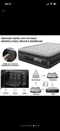 Colchão queen inflável novo