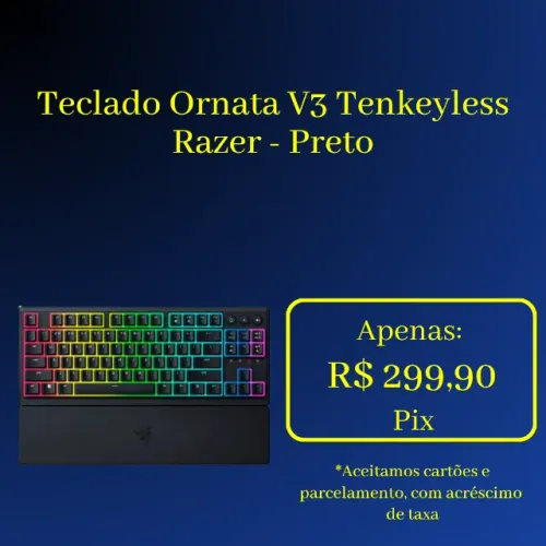 Teclado Razer Ornata V3 Tenkeyless - Novo