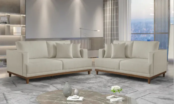 Conjunto De Sofá 2 e 3 Lugares Com Almofadas NOVO