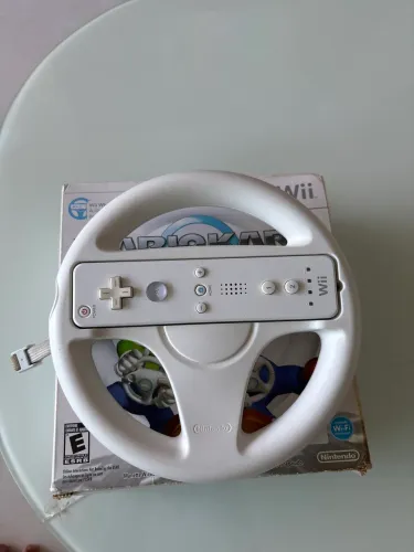 Volante Mario Kart + controle Nintendo wii