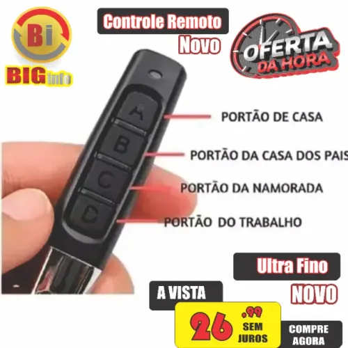 Controle Universal Copiador para Portão Eletrônico de Garagem do Condomínio, Alarme