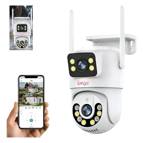 camera ip wifi externa lente dupla a prova d'água