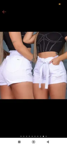 Short jeans com elastano feminino 
