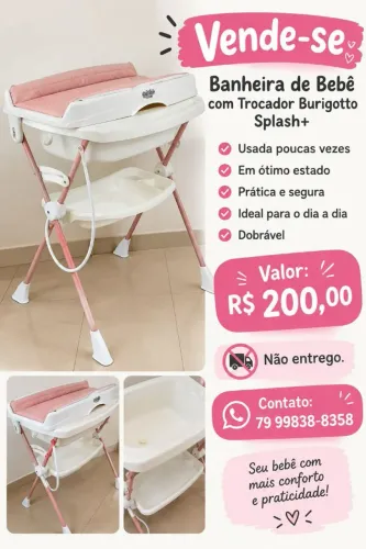 Vendo banheira infantil nunca usada